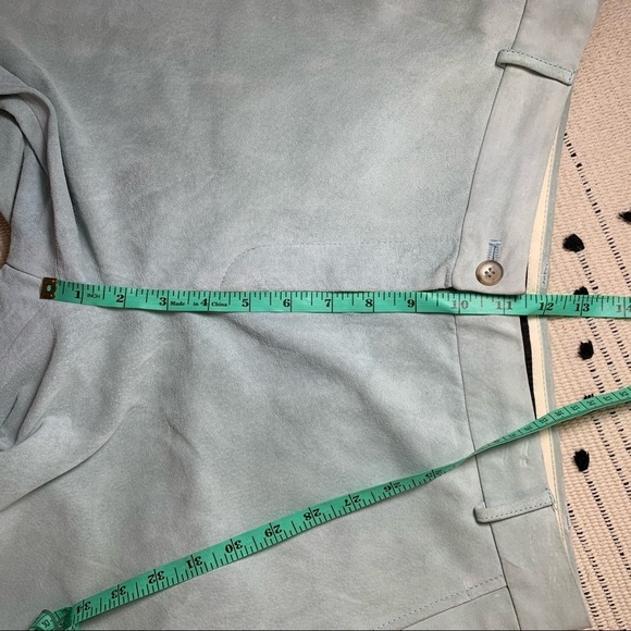 MaxMara Weekend Mint Green Suede Crop Pant - Picture 7 of 9